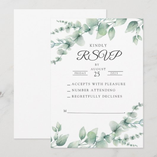 BABY SHOWER RSVP KAART (Voorkant / Achterkant)