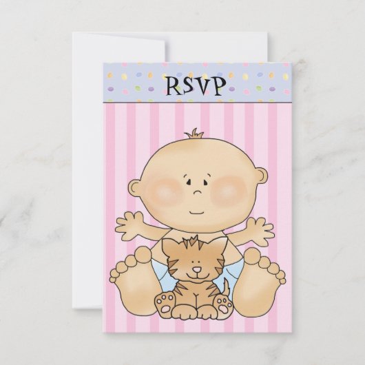 baby shower RSVP Kaartje (Voorkant)