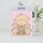 baby shower RSVP Kaartje (Staand voorkant)