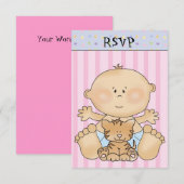baby shower RSVP Kaartje (Voorkant / Achterkant)