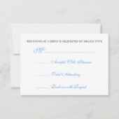 baby shower RSVP  Ribbon Blue (Voorkant)