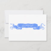baby shower RSVP  Ribbon Blue (Achterkant)