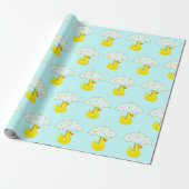 Baby shower Rubber Duck Décor Wrapping Paper Cadeaupapier (Uitgerold)
