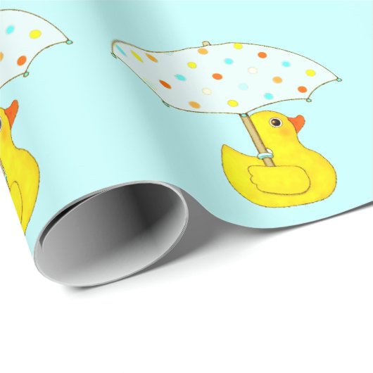 Baby shower Rubber Duck Décor Wrapping Paper Cadeaupapier (Rol Hoek)