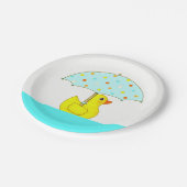 Baby shower Rubber Duck Papieren Bordje (Gekanteld)