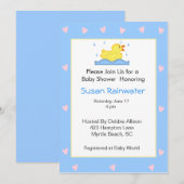 Baby shower Rubber Ducky Kaart (Voorkant / Achterkant)