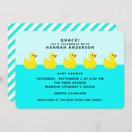 Baby shower Rubber Ducky Kaart