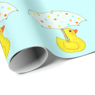 Baby Shower Rubber Eend Decoratie Inpakpapier