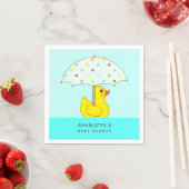 Baby Shower Rubber Eend met Paraplu Servet (Insitu)