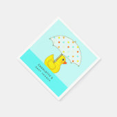 Baby Shower Rubber Eend met Paraplu Servet (Hoek)