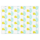 Baby Shower Rubber Eend Met Paraplu Tafelkleed (Voorkant (Horizontaal))