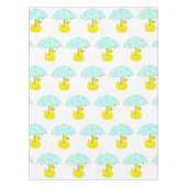 Baby Shower Rubber Eend Met Paraplu Tafelkleed (Voorkant)