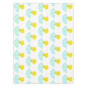 Baby Shower Rubber Eend Met Paraplu Tafelkleed (Voorkant)