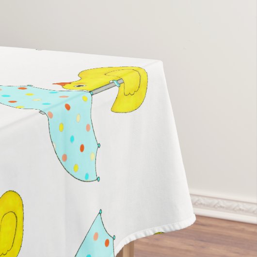 Baby Shower Rubber Eend Met Paraplu Tafelkleed (Voorbeeld)