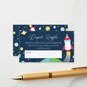 Baby shower ruimtevaartuig Draagtas Informatiekaartje