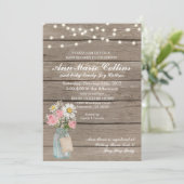 baby shower Rustic Babys Breath Girl String Lights Kaart (Staand voorkant)