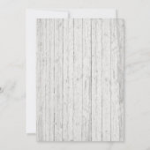 Baby shower Rustic Baby's Breath White Wood Kaart (Achterkant)