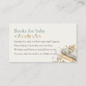 Baby Shower Rustic Botanical Books For Baby Informatiekaartje (Voorkant)