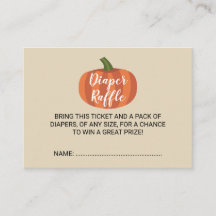 Baby shower Rustic Diaper Raffle Ticket