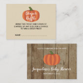 Baby shower Rustic Diaper Raffle Ticket (Voorkant / Achterkant)