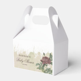 Baby shower Rustic Floral Gold Geometrische Bourgo Bedankdoosjes