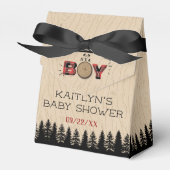 Baby shower "Rustic Forest Pset Lumberjack Boys" Bedankdoosjes (Voorkant Zijde)