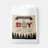 Baby shower "Rustic Forest Pset Lumberjack Boys" Bedankzakje (Voorkant)