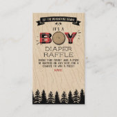 Baby shower "Rustic Forest Pset Lumberjack Boys" Informatiekaartje (Voorkant)