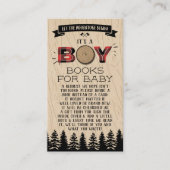 Baby shower "Rustic Forest Pset Lumberjack Boys" Informatiekaartje (Voorkant)