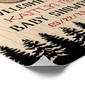 Baby shower "Rustic Forest Pset Lumberjack Boys" Poster (Hoek)