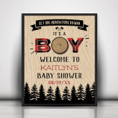 Baby shower "Rustic Forest Pset Lumberjack Boys" Poster
