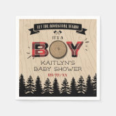 Baby shower "Rustic Forest Pset Lumberjack Boys" Servet (Voorkant)
