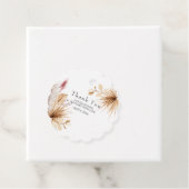 Baby shower Rustic Gedroogde Pampas Grass Bedankjes Labels (In situ)