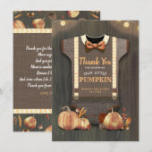 Baby shower Rustic Herfst Pumpkins Cute Bedankt (Voorkant / Achterkant)