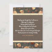 Baby shower Rustic Herfst Pumpkins Cute Bedankt (Achterkant)