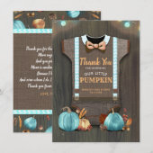 Baby shower Rustic Herfst Pumpkins Cute Bedankt (Voorkant / Achterkant)