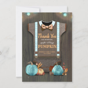 Baby shower Rustic Herfst Pumpkins Cute Bedankt