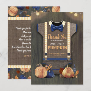 Baby shower Rustic Herfst Pumpkins Cute Bedankt