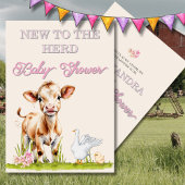 Baby shower Rustic Nieuw bij de Herd Schattigee Ui Kaart