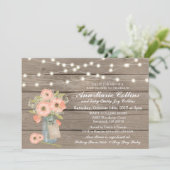 Baby shower Rustic String Lights Baby's Breath Gir Kaart (Staand voorkant)