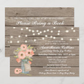 Baby shower Rustic String Lights Baby's Breath Gir Kaart (Voorkant / Achterkant)