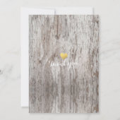 Baby shower Rustic Wood Burlap Lace String Lights Kaart (Achterkant)