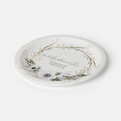 baby shower Rustic Wreath Anemone Twig Wreath Papieren Bordje (Gekanteld)