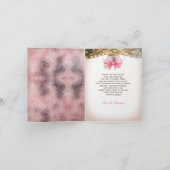 Baby shower rustiek dank u kleine prinses bedankkaart (Binnen)