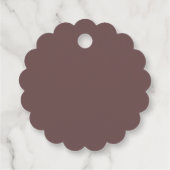 Baby Shower Rustieke Bloem Moderne Bourgondiër Gou Bedankjes Labels (Achterkant)