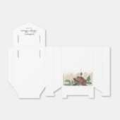 Baby shower Rustieke Bloemen Blush Bourgogne Geome Bedankdoosjes (Uitgevouwen)