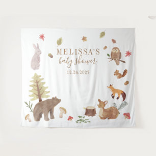 Baby Shower Rustieke Bos Dieren Knuffel Dieren Ta Wandkleed