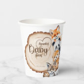 Baby shower Rustieke  Dieren Papieren Bekers (Voorkant)