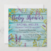 Baby shower Rustige Beach Chic Lavender Kaart (Voorkant)