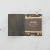 Baby shower Rustische Herfst Pumpkin Hartelijk dan Bedankkaart (Binnen)